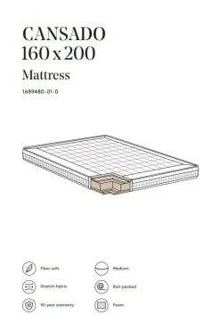 CANSADO Skummadrass Medium 160x200 Cm