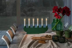 Elljusstake 6 Lj Trä 25,7cm