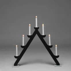 Elljusstake 7 Lj Trä 56cm