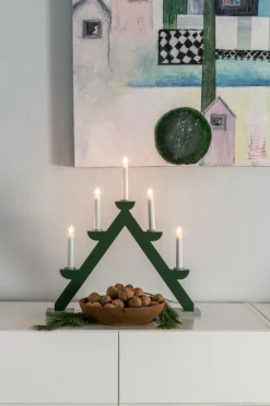 Elljusstake 5 Lj Trä 44cm