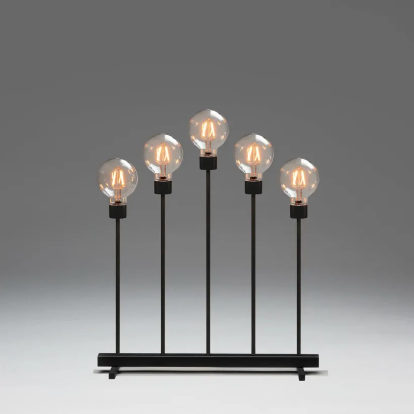 Elljusstake 5 Ljus Met. 54cm