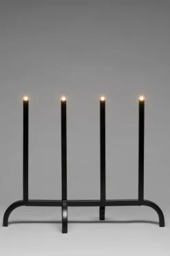 Elljusstake 4 Ljus Met. 40,8cm