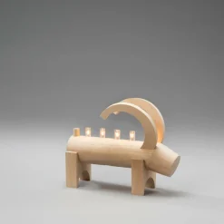 Elljusstake 5 Ljus Trä 22,7cm