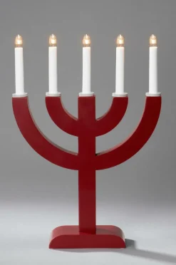 Elljusstake 5 Ljus Trä 41,7cm