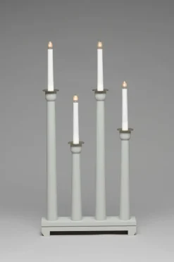 Elljusstake 4 Ljus Trä 59cm