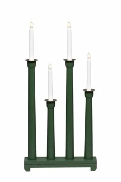 Elljusstake 4 Ljus Trä 59cm