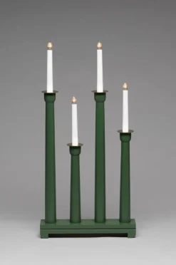 Elljusstake 4 Ljus Trä 59cm