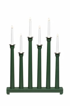 Elljusstake 6 Ljus Trä 59cm