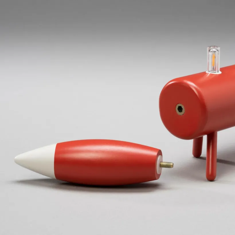 Elljusstake 5 Ljus Trä, Räv 12,8cm