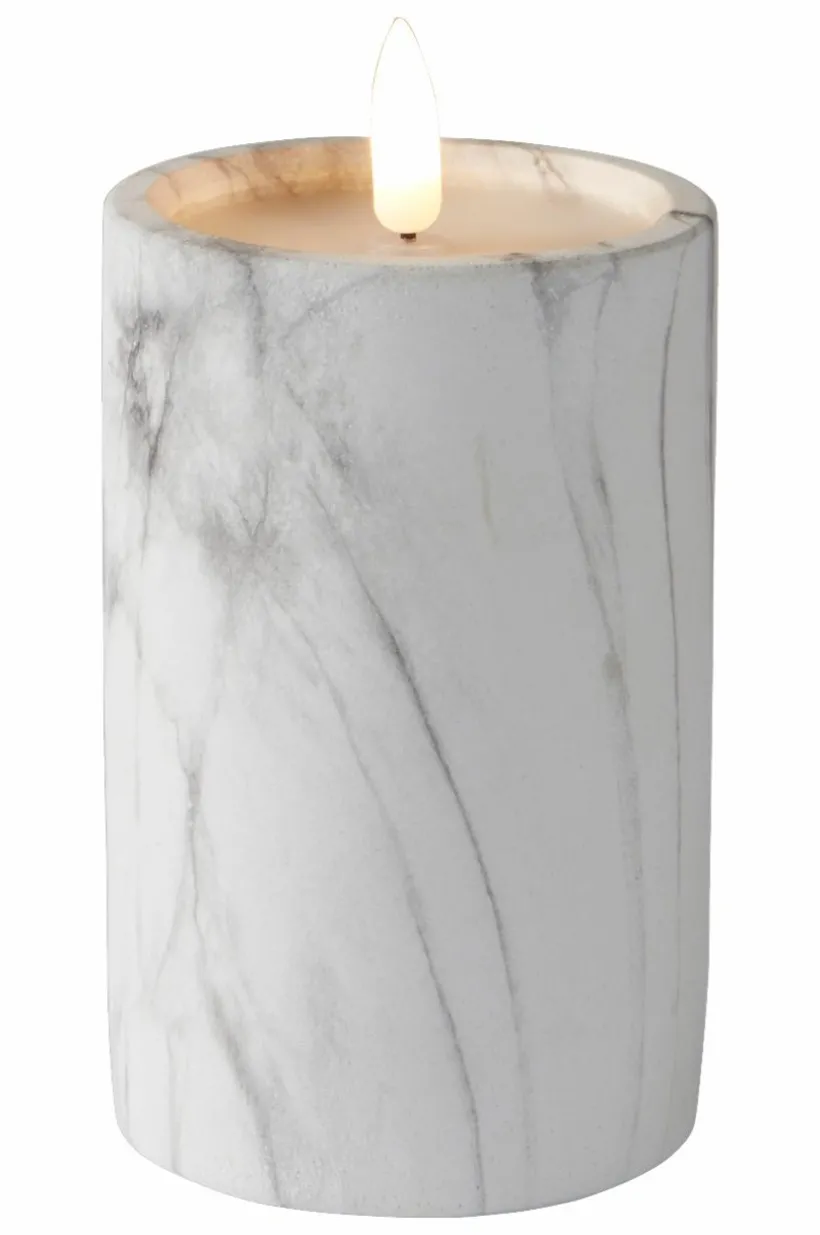 FLAMME MARBLE Blockljus LED 15 Cm