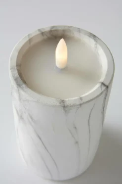 FLAMME MARBLE Blockljus LED 15 Cm