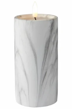 FLAMME MARBLE Blockljus LED 17,5 Cm