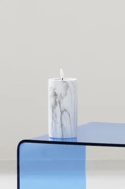 FLAMME MARBLE Blockljus LED 17,5 Cm