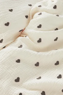 HEARTS BABY Påslakanset Vagn/vagga - Ekologisk