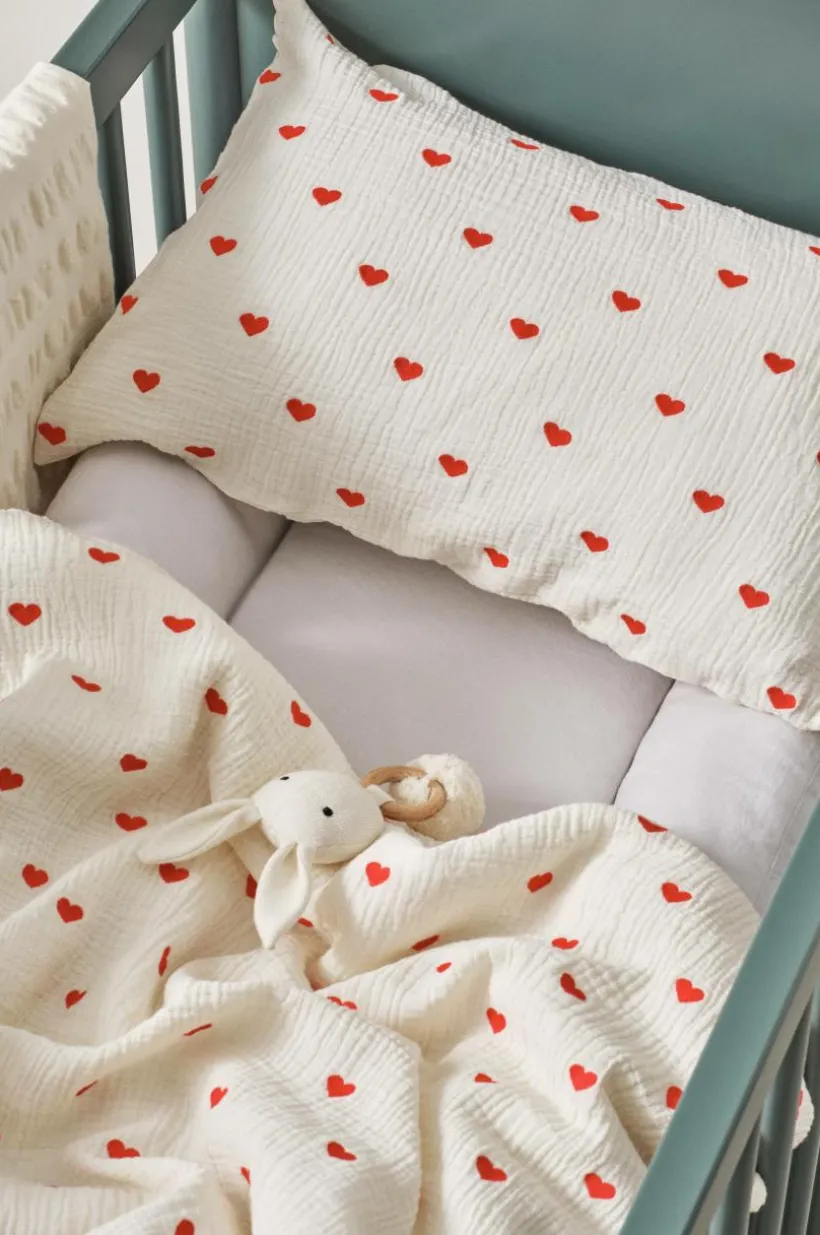 HEARTS MINI Påslakanset Spjälsäng - Ekologisk