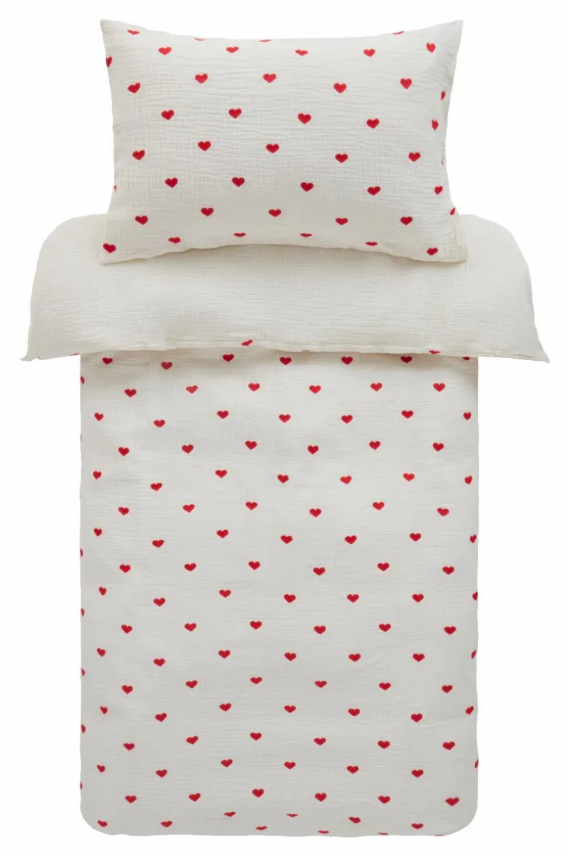 HEARTS MINI Påslakanset Spjälsäng - Ekologisk