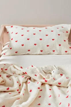 HEARTS MINI örngott 55x35 Cm - Ekologisk