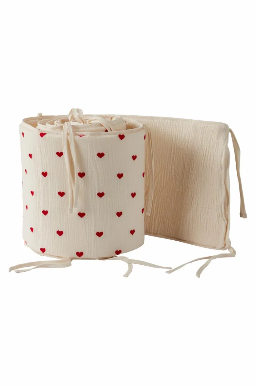 HEARTS MINI Spjälsängsskydd - Ekologisk