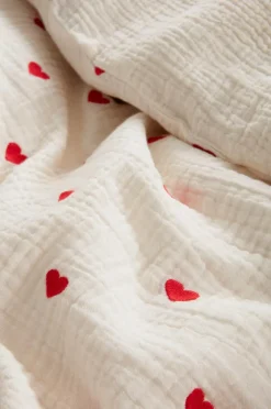 HEARTS Påslakanset Enkelsäng - Ekologisk