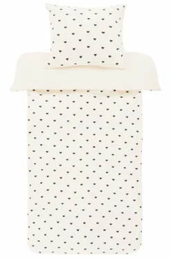 HEARTS Påslakanset Enkelsäng - Ekologisk