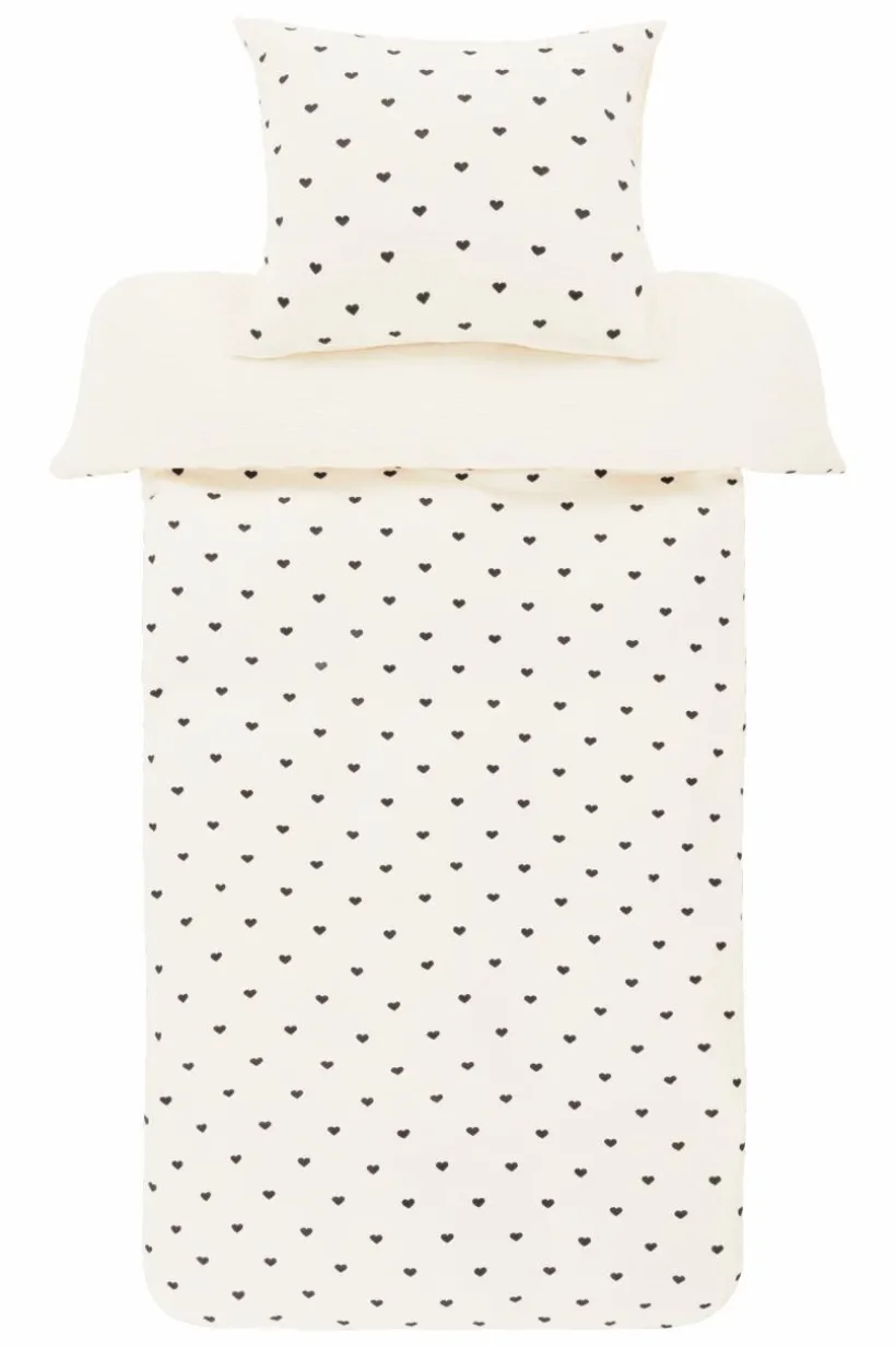 HEARTS Påslakanset Enkelsäng - Ekologisk