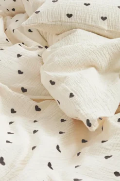 HEARTS Påslakanset Enkelsäng - Ekologisk