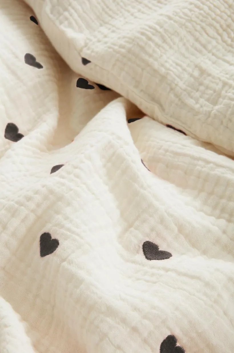 HEARTS Påslakanset Enkelsäng - Ekologisk