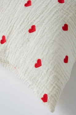 HEARTS örngott 90x50 Cm - Ekologisk