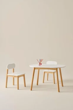 HULTA OVAL Barnbord Med 2 Stolar