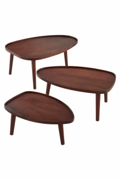 MANIAGO Soffbord 3-delar 64x95 Cm/55x84 Cm/45x68 Cm