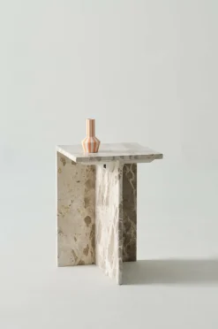 MELETO Sidobord Marmor 35x35 Cm