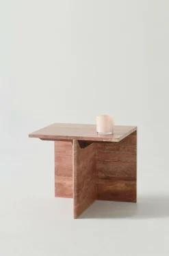 MELETO Sidobord Travertine 40x45 Cm