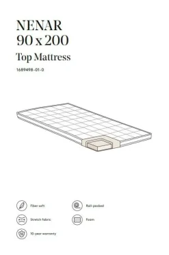 NENAR Bäddmadrass 90x200 Cm