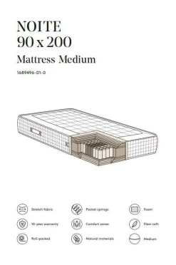 NOITE Madrass Medium 90x200 Cm
