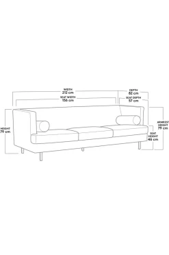 OAKDALE Soffa 3-sits