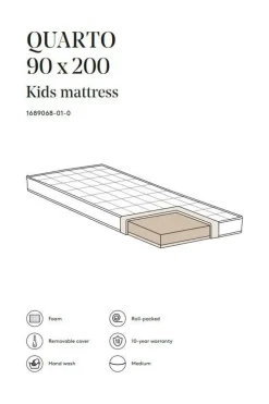 QUARTO Skummadrass Medium 90x200 Cm