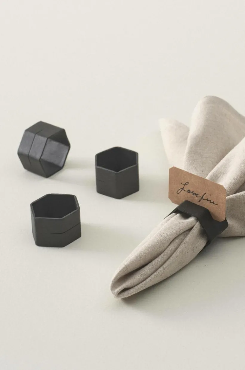 TERRA Servettring Med Placeringskortshållare 4-pack