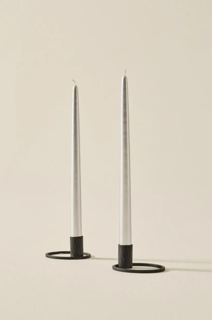 VICKAN METALLIC Antikljus 2-pack - Höjd 35 Cm