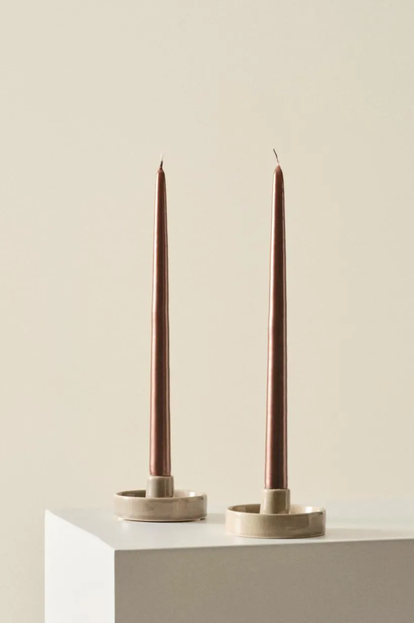 VICKAN METALLIC Antikljus 2-pack - Höjd 35 Cm