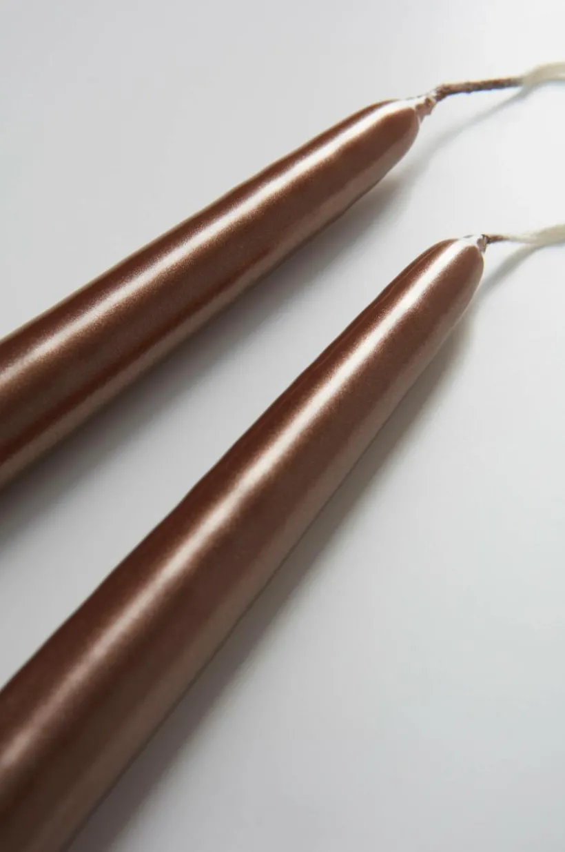 VICKAN METALLIC Antikljus 2-pack - Höjd 35 Cm