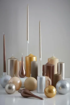 VICKAN METALLIC Antikljus 2-pack - Höjd 35 Cm