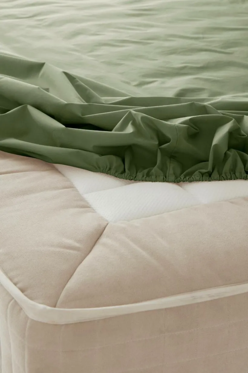 ZACK PERCALE Dra-på-lakan, Hög Madrass - Ekologisk