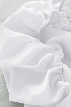 ZACK SATIN Dra-på-lakan, Hög Madrass - Ekologisk