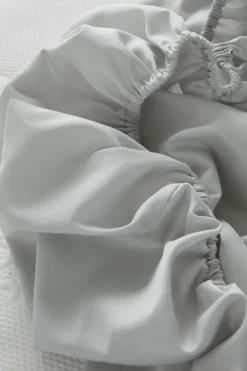 ZACK SATIN Dra-på-lakan, Hög Madrass - Ekologisk