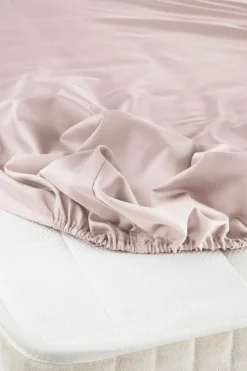 ZACK SATIN Dra-på-lakan, Hög Madrass - Ekologisk